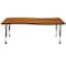 Flash Furniture Rectangle 26 W, 60 L, 25 H, Chrome, Laminate, Particleboard, Steel, Wood Grain XU-A3060-CON-OAK-T-P-CAS-GG - alternate 9